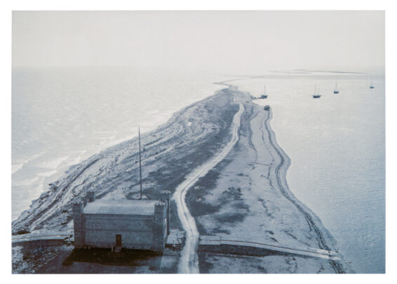 View from a lighthouse of the tip of Sõrve Spit on Saaremaa Island