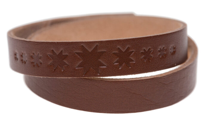 Dark Leather Bracelet 44,5 cm