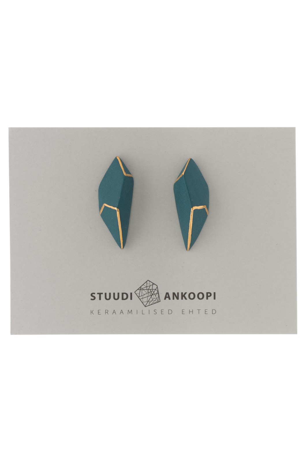 Rohelised geomeetrilised kõrvarõngad