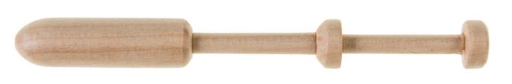 Wooden bobbin for making bobbin lace