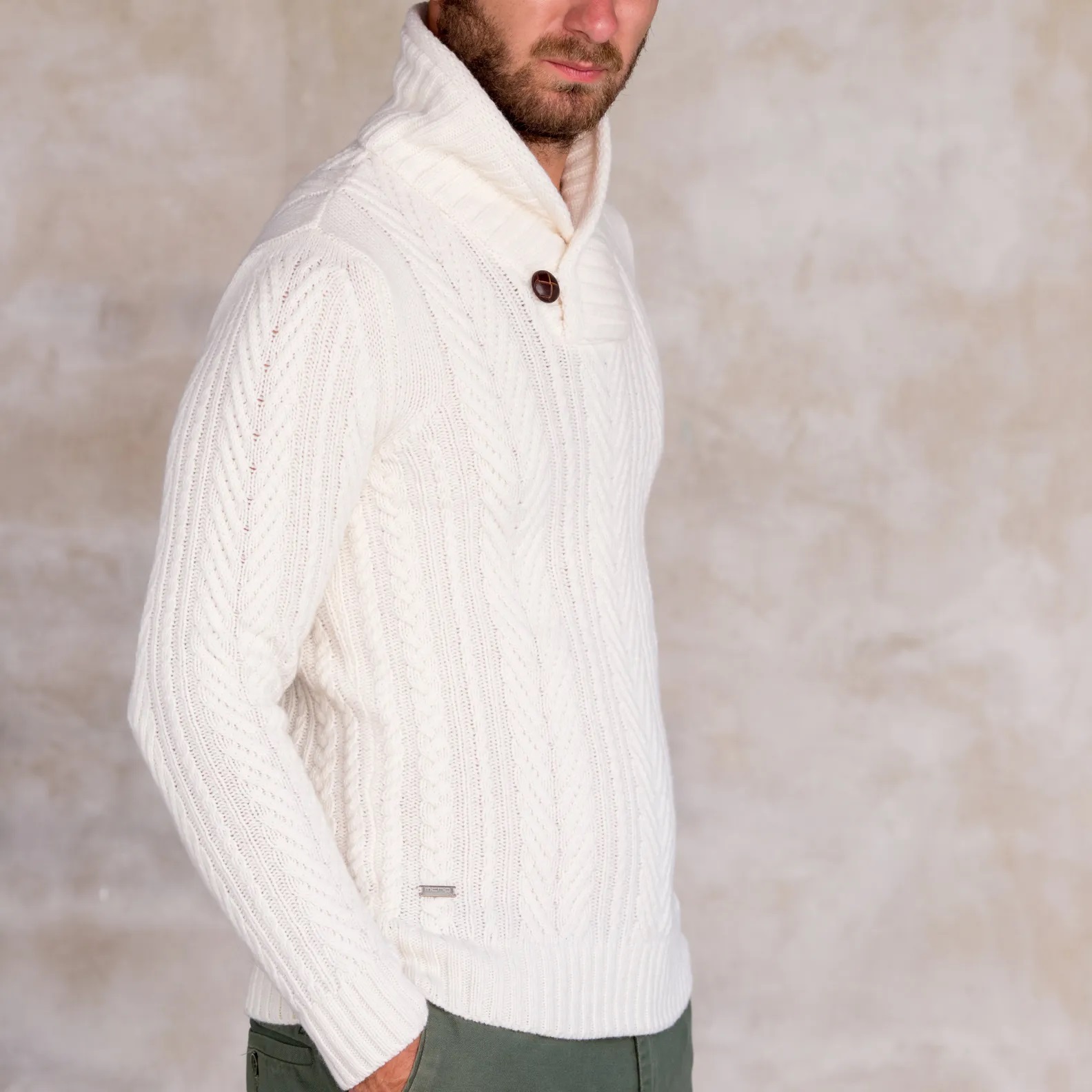 Valge kampsun "Kala Jyri", L - Image 2