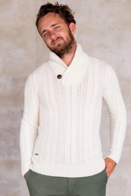 Valge kampsun "Kala Jyri", XL