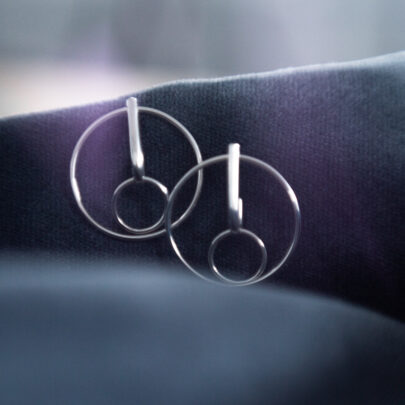 Hõbedast kõrvarõngad "Kihid x2"