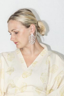Hõbedast kõrvarõngad "Leht"