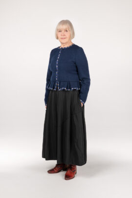 Tumesinine seesidega jakk siidvoodril M