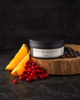 Apelsini-jõhvika-kadakamarja lõhnastatud vahapalad