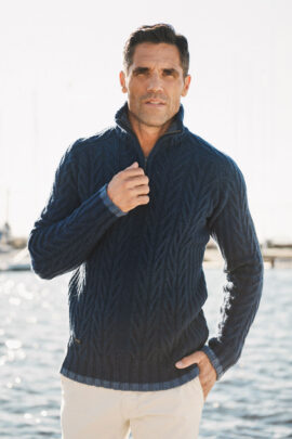 Tumesinine kampsun "Dan Zip" XXL