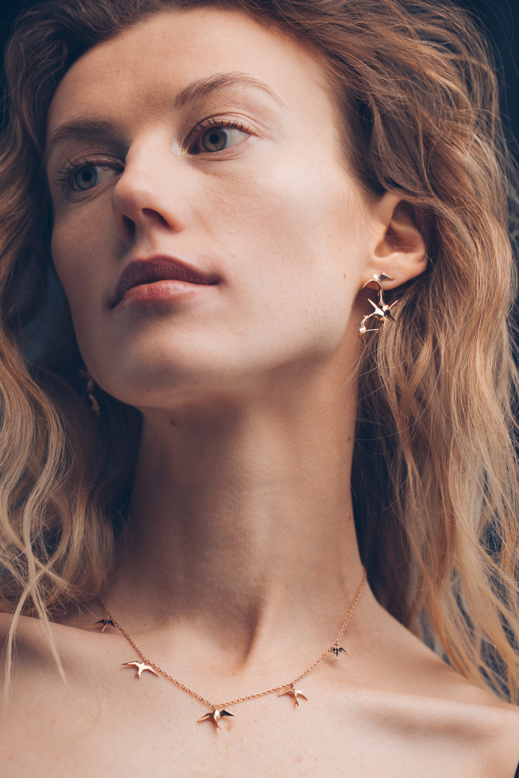 Pääsukesekujulised kullatud kõrvarõngad - Image 3