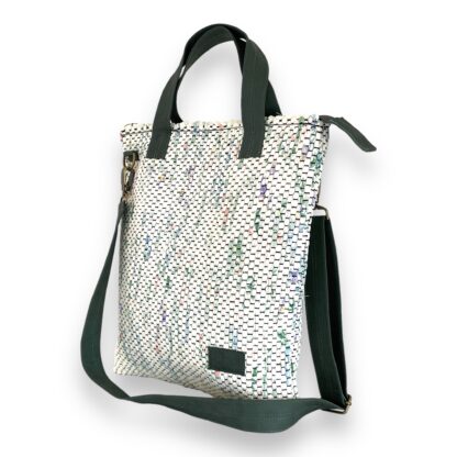 Kootud kandekott valge