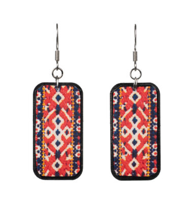 Setumaa kirivöö mustriga kõrvarõngad