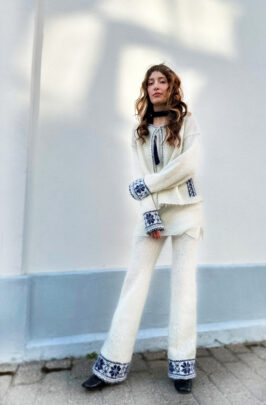 Kootud püksid mohääri ja siidisegu lõngast