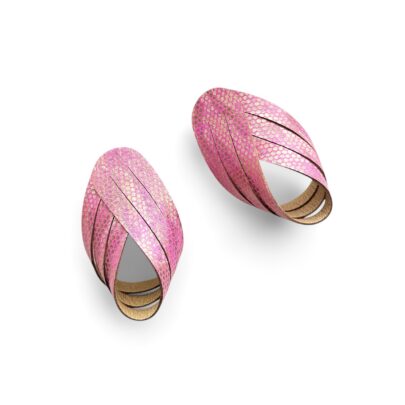 Kõrvarõngad roosast nahast