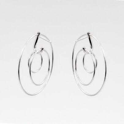 Hõbedast kõrvarõngad "Kihid x 3"